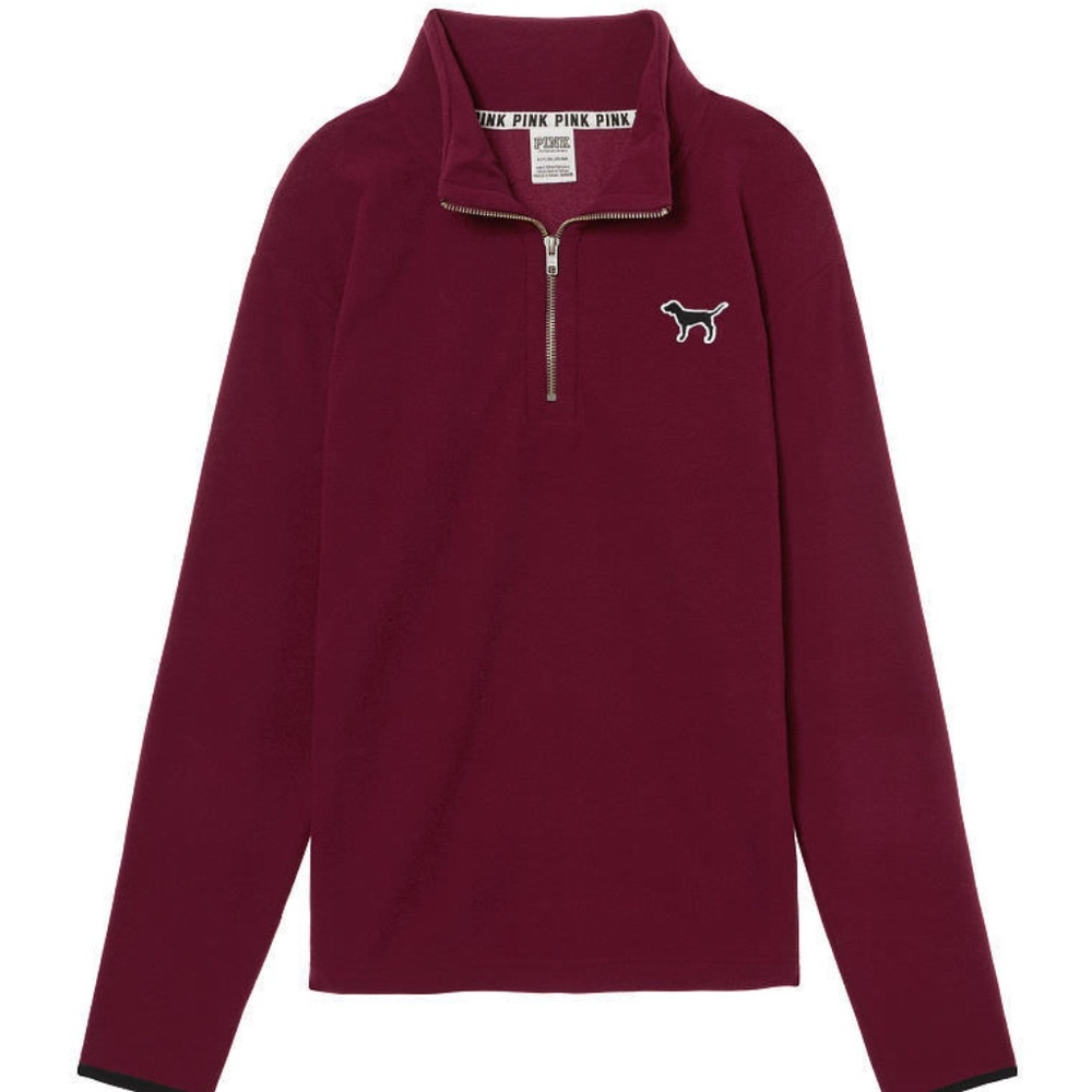 NWT Victoria's secret pink polar zip fleece hoodie
